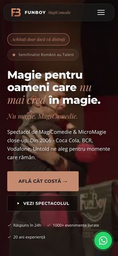 FunBoy MagiComedie — cum arată pe telefon