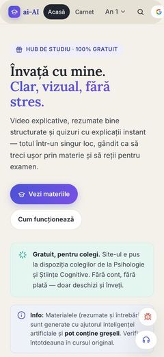 învață cu ai-AI — cum arată pe telefon