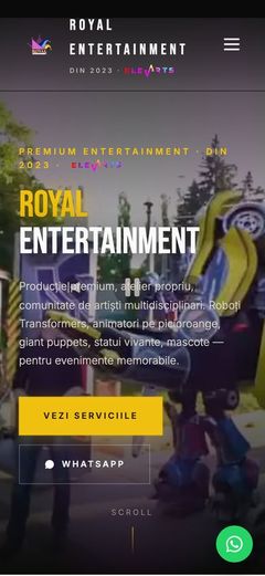 Royal Entertainment — cum arată pe telefon
